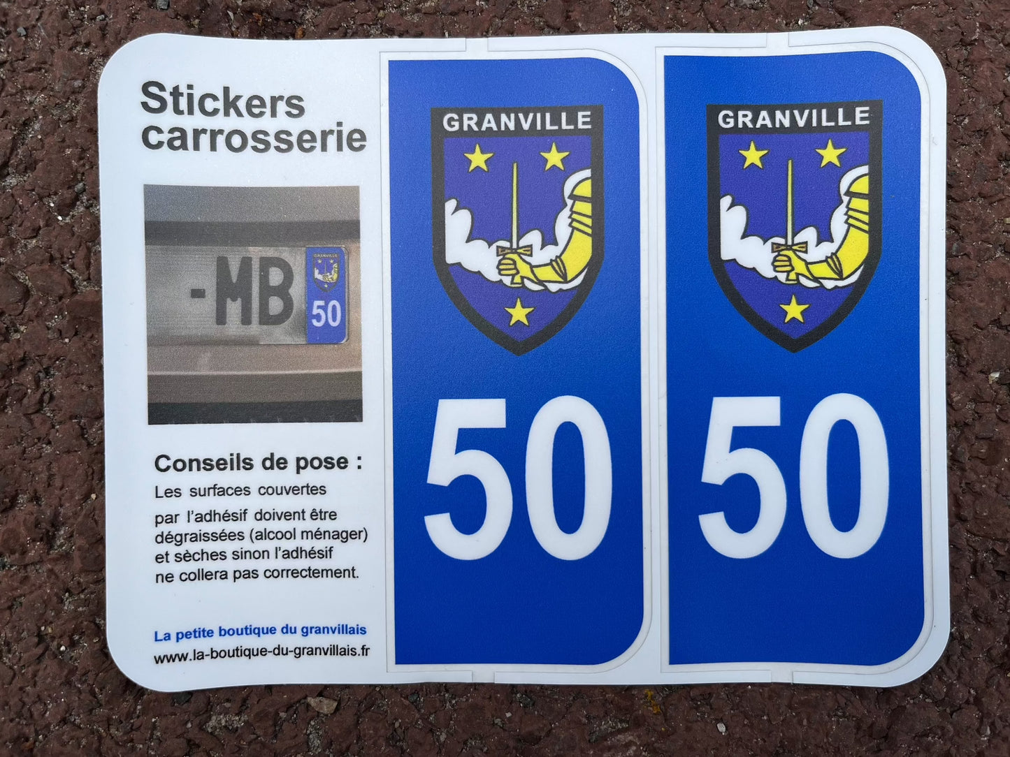 Stickers pour voiture Granville ou Chausey